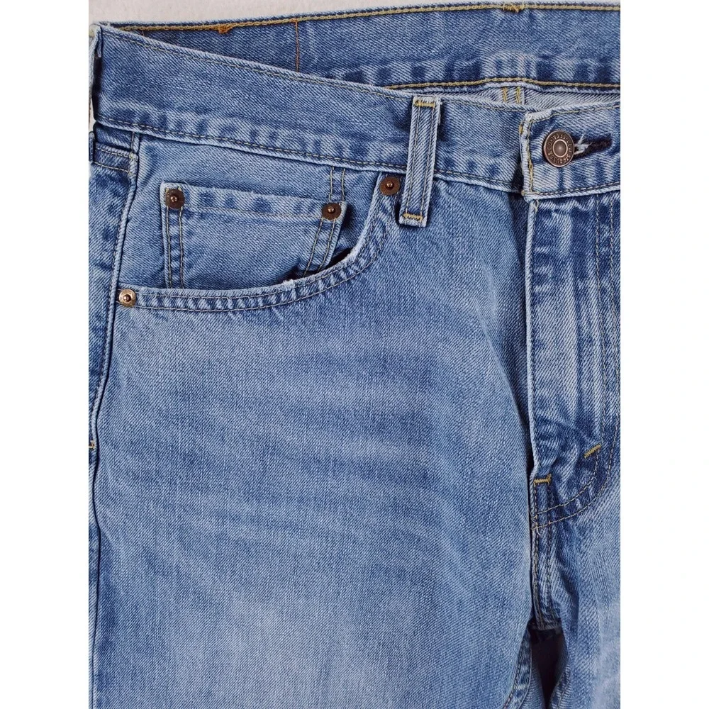 Levis 505 Jeans Mens 32x30 Regular Straight Heavy Denim Work Pants Stone Wash
